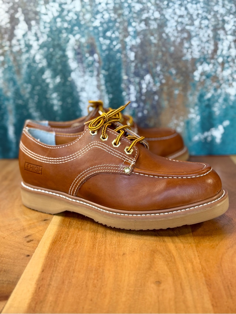 LEHIGH Vintage Y2K Deadstock Steel Toe Moc Toe Oxfords NWOT